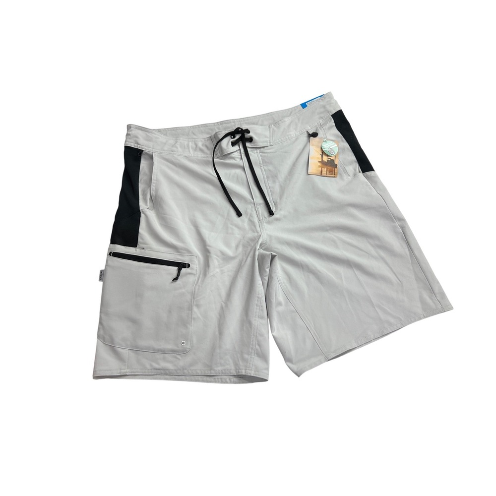 Magellan Pro Angler Board Short Mens L Light Grey Fishing Performance Shorts D11